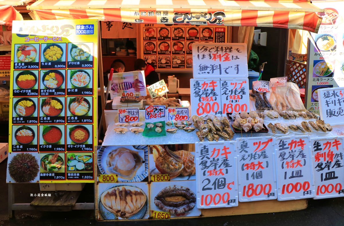 【北海道函館】函館朝市‧海鮮控看這裡,帝王蟹當早餐,滿當當海鮮料理等你逛 - 第5張圖