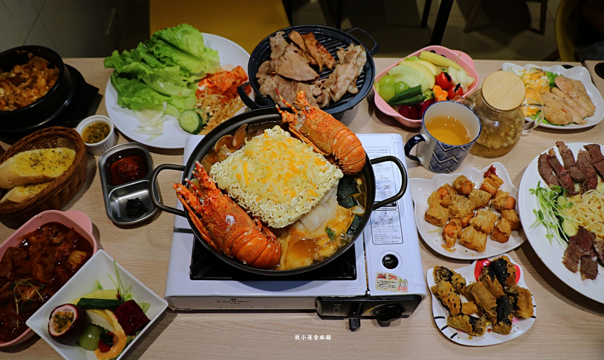 玫瑰私藏＆一日三餐‧巷弄中超低調的家庭韓式料理，不用300元就能吃到200g的龍蝦豆腐個人鍋，份量極多平價聚餐首選!!